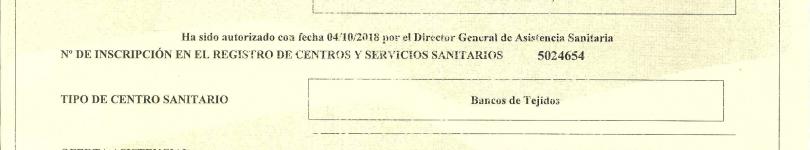 Autorizacion Banco de Tejidos Autorizacion Banco de Tejidos